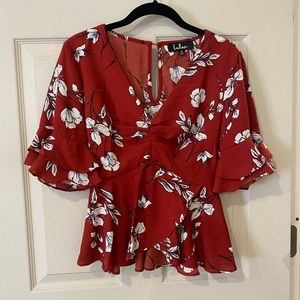Lulus Floral Blouse